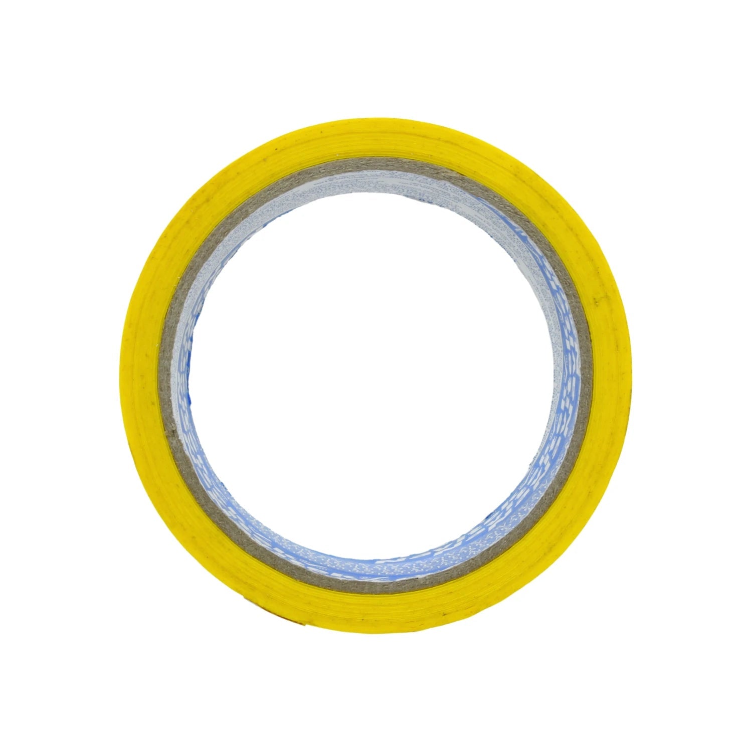 Rollo de cinta adhesiva amarilla de 50mm, ideal para aislamiento, embalaje o señalización en ferretería