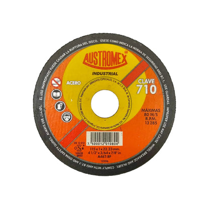 Disco de corte Austromex 710 industrial para metal 4 1/2 pulgadas