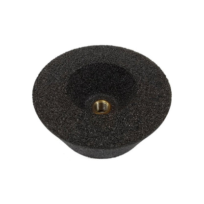 Esmeril de copa abrasivo negro para desbaste de concreto, grano 60, con rosca de montaje