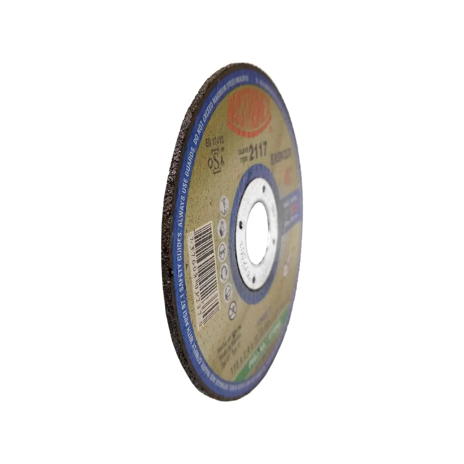 Disco de corte Austromex 2117 4 1/2" para concreto, rendimiento profesional y durabilidad.