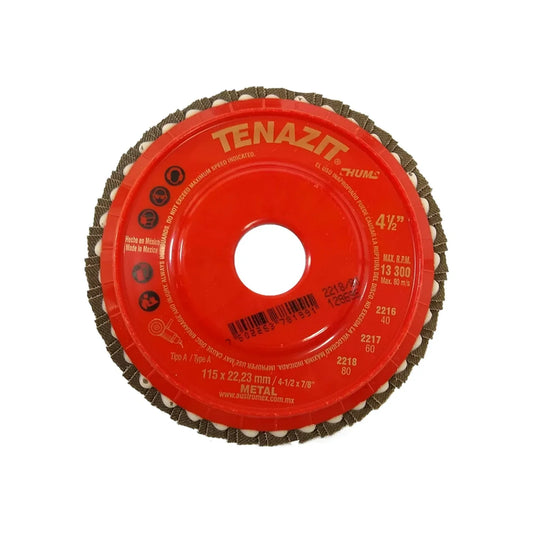 Disco 4 1/2" laminado grano 80 Tenazit 2218