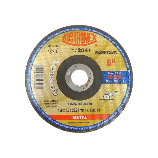 Disco de corte Austromex 2041 Easy-Cut 6" para metal y acero inoxidable