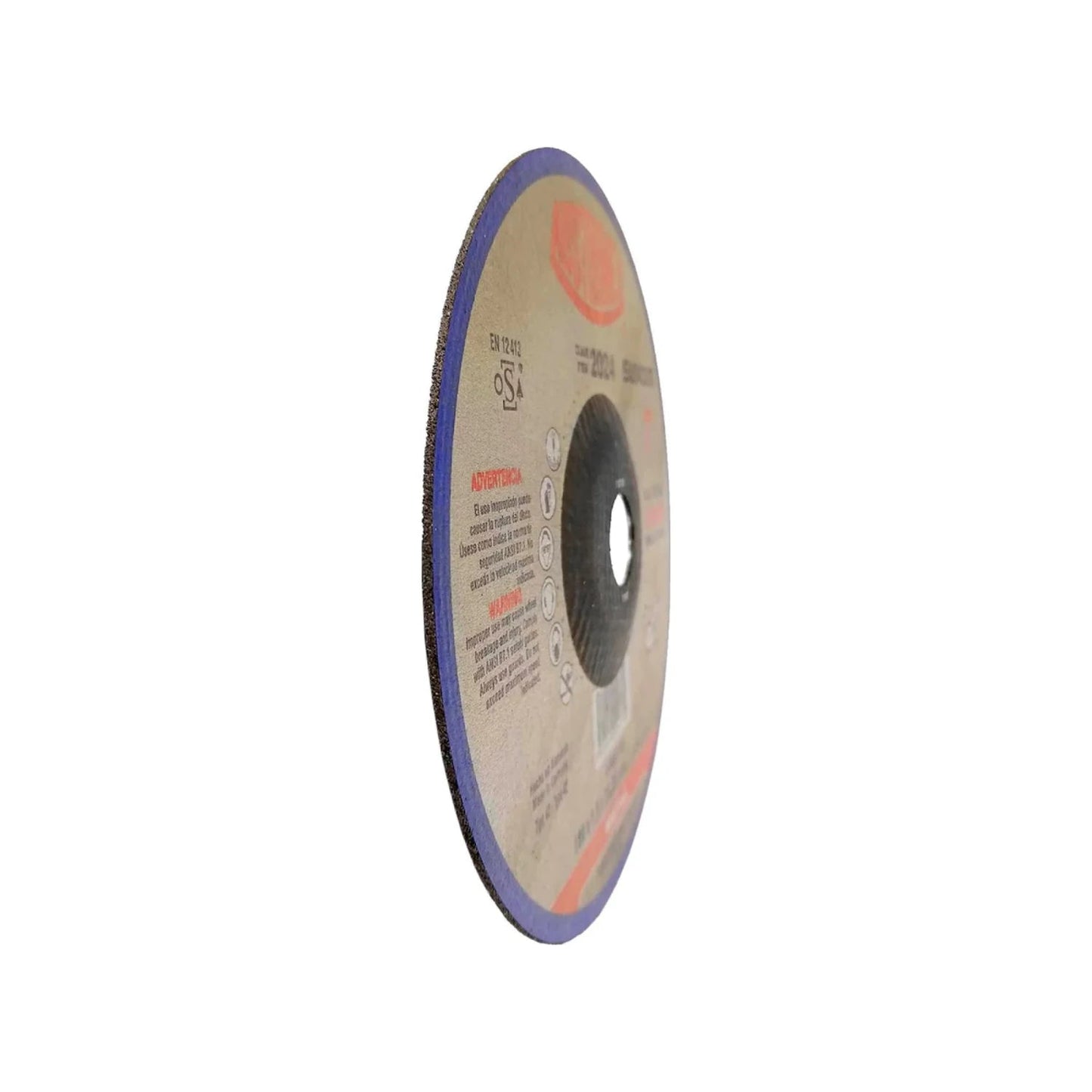 Disco de corte Austromex 7 pulgadas para metal, abrasivo certificado EN 12413, modelo 2024.