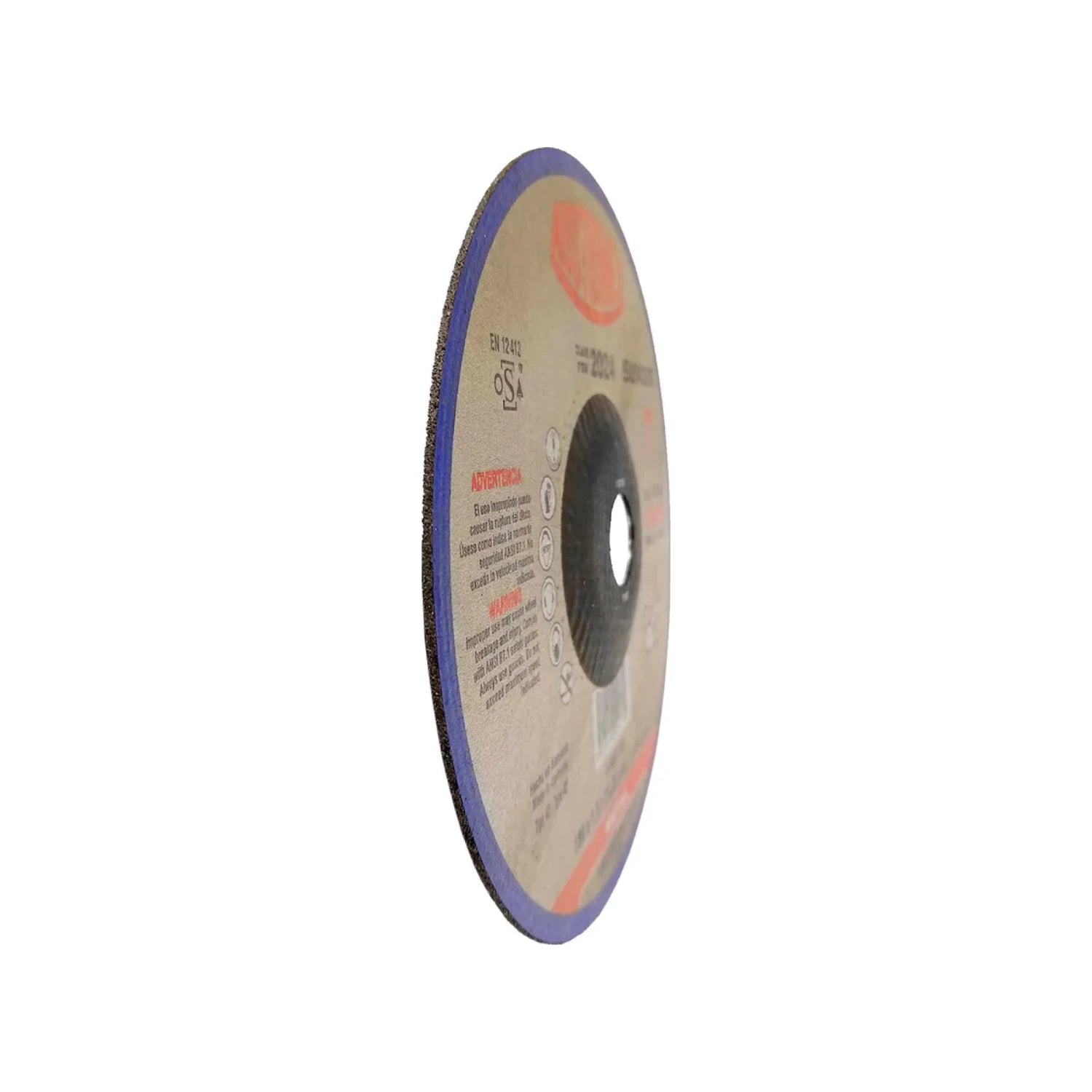 Disco de corte Austromex 7 pulgadas para metal, abrasivo certificado EN 12413, modelo 2024.