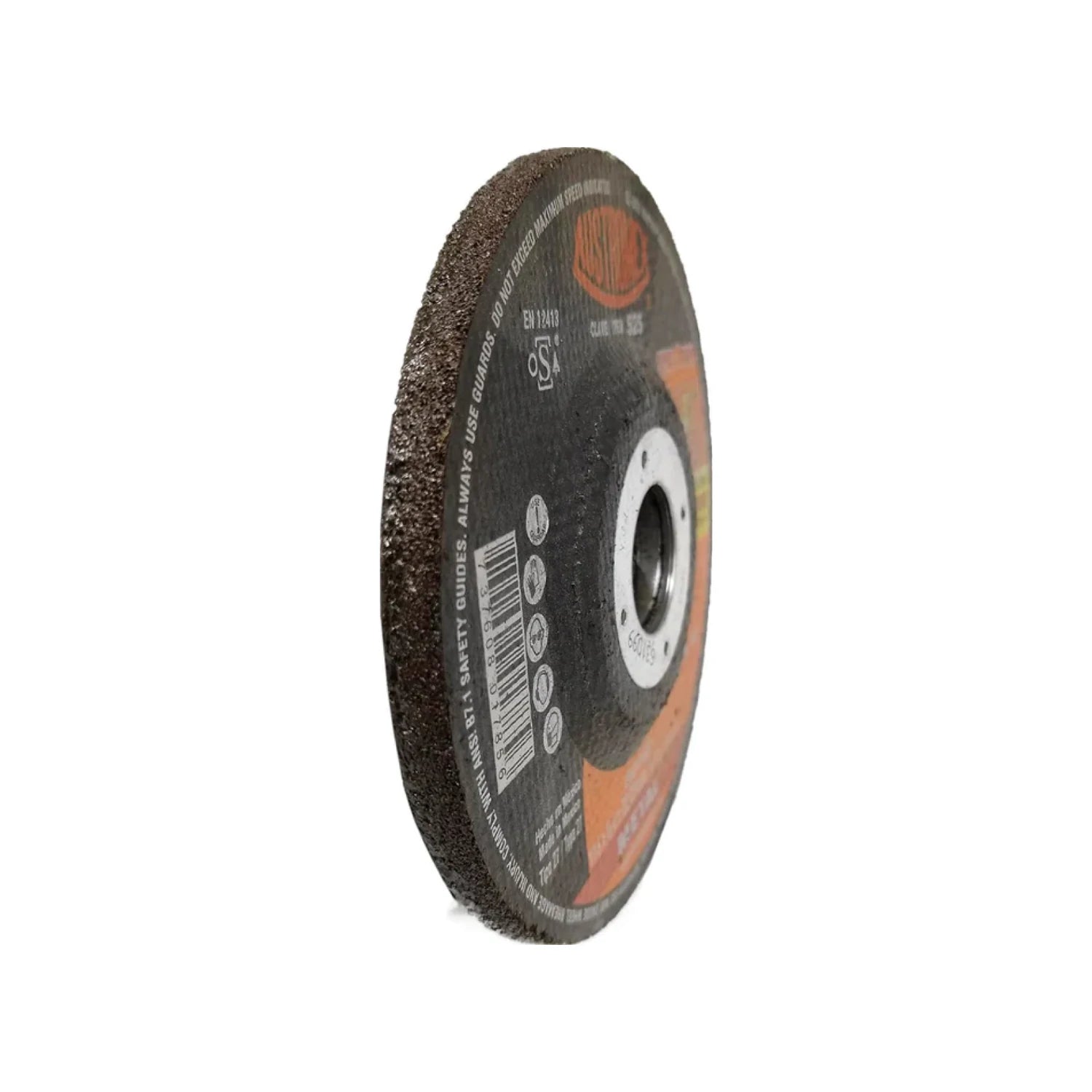 Disco de desbaste Austromex 525 para metal, 4 1/2 pulgadas, amoladora angular, negro/naranja