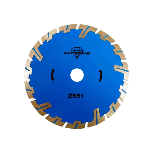 Disco diamantado segmentado azul Austrodiam 2551 para corte de materiales duros
