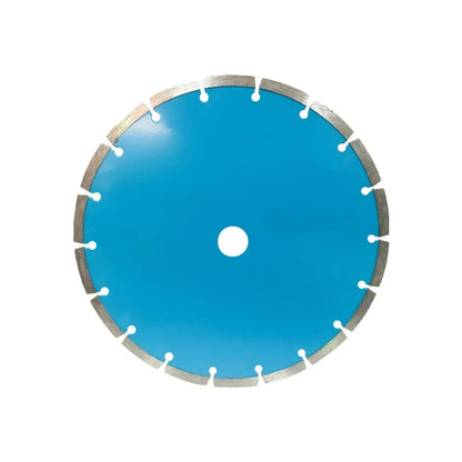 Disco de corte diamantado segmentado azul de 9 pulgadas para concreto, ladrillo y piedra.