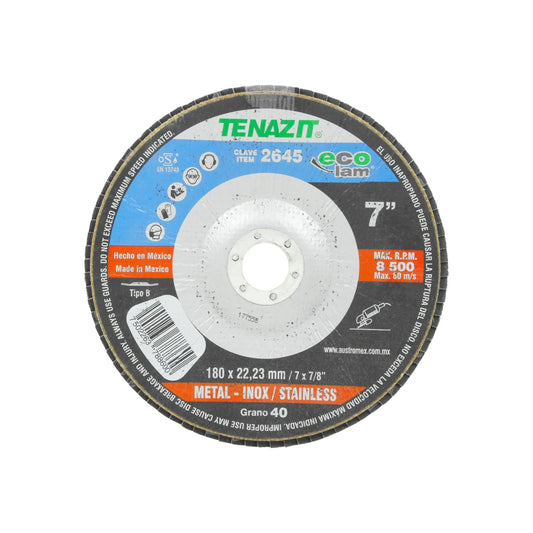 Disco 7 laminado grano 40 Tenazit 2645