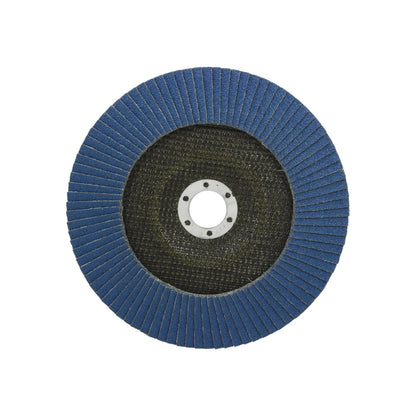 Disco laminado azul de 7 pulgadas grano 80 para desbaste y lijado de metales.