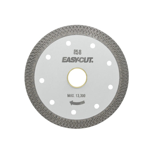 Disco de diamante EASYCUT 858 para corte de cerámica y porcelanato con borde de malla y máximo 13300 RPM