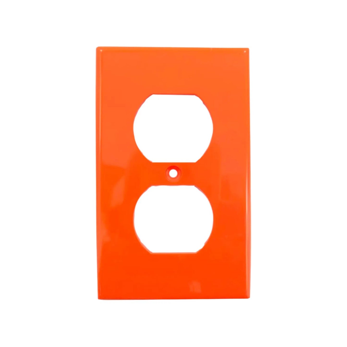 Placa dúplex naranja para tomacorriente, accesorio de pared eléctrico de ferretería
