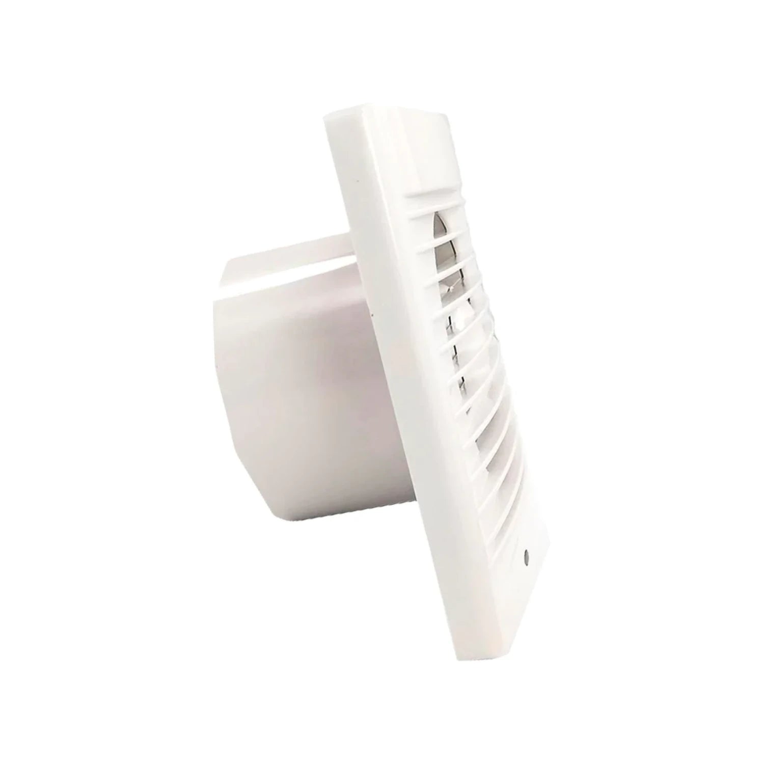 Extractor de aire compacto blanco, ventilador de pared o techo 4" para baños y cocinas