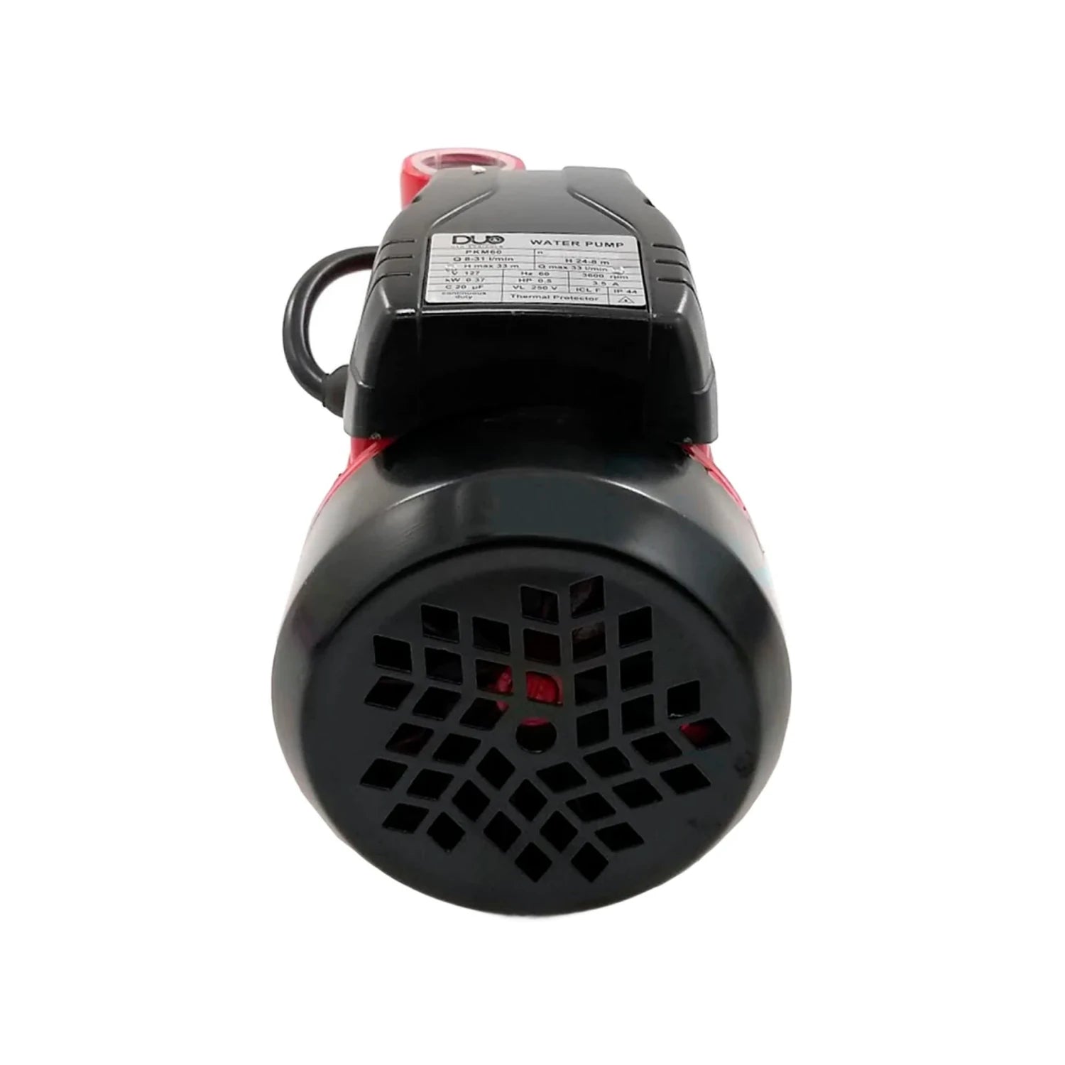 Bomba periférica DUO PKM60 1/2 HP, negra y roja, para suministro de agua y aumentar presión.