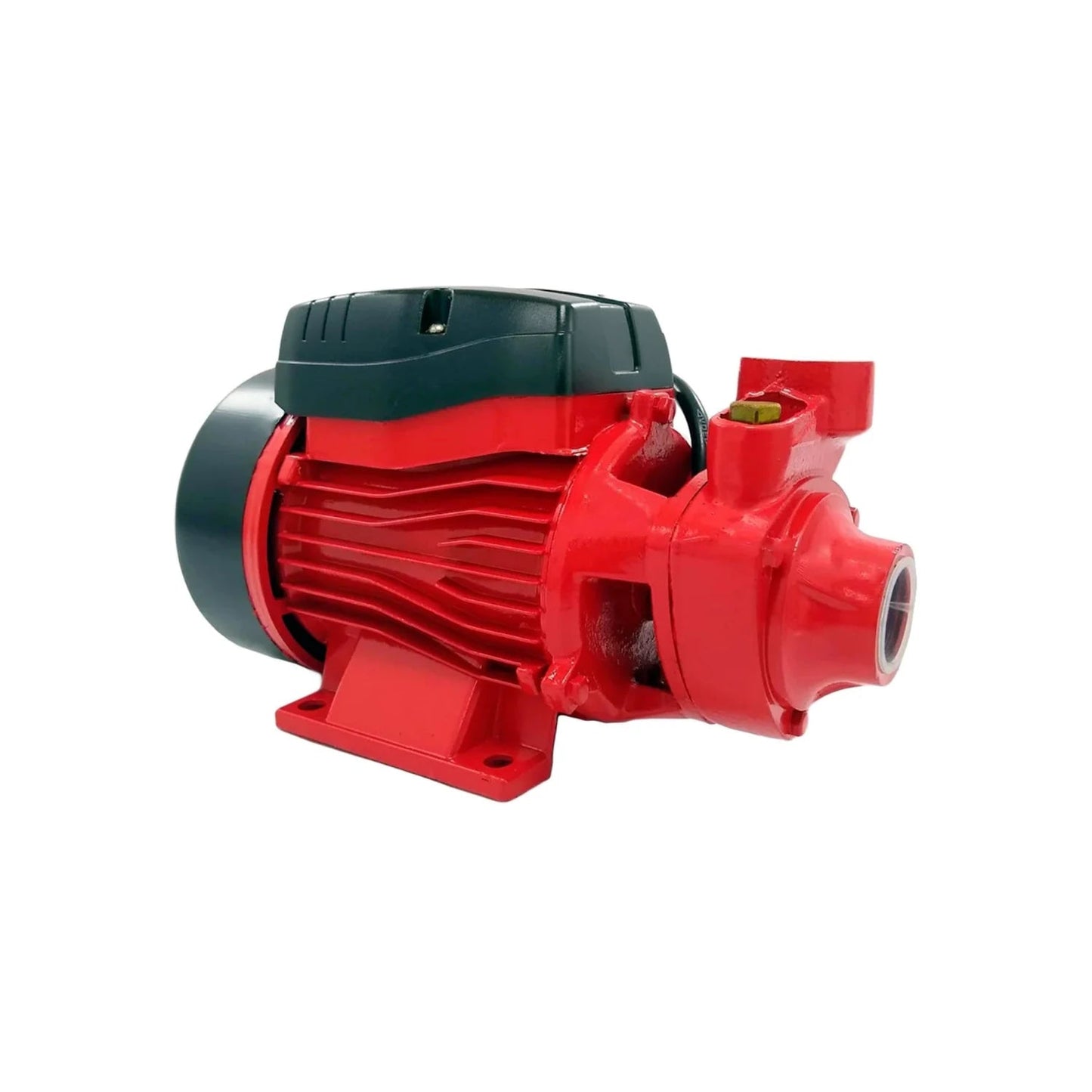 Bomba periférica eléctrica de 1/2 HP roja para impulsar agua, ideal para aumentar presión y flujo.