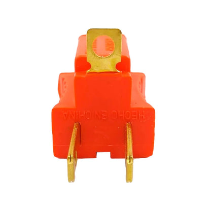 Clavija convertidora naranja, adaptador de enchufe eléctrico con puntas planas