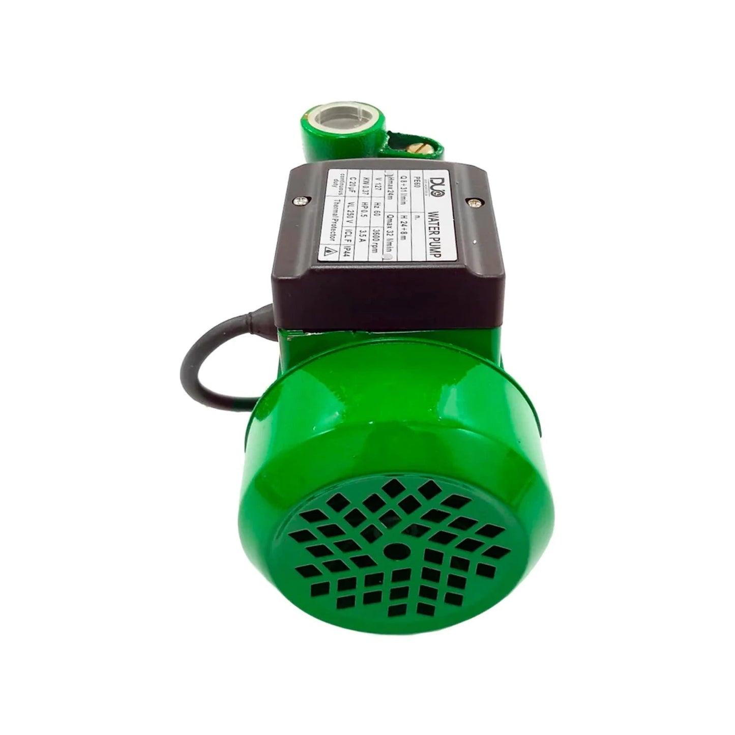 Bomba de agua periférica Duo PE60 1/2 HP, 32 l/min, 24m altura, color verde para hogar