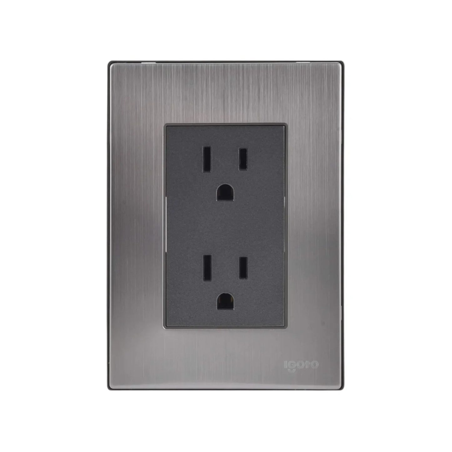 Placa 2 contactos inoxidable oxford Igoto INOX2001
