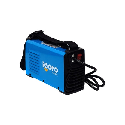 Soldadora inversora Igoto MINI-200 azul portátil con correa para electrodos