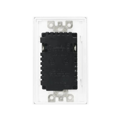 Reverso de contacto dúplex inteligente WiFi con USB, módulo negro y placa blanca, para instalación eléctrica