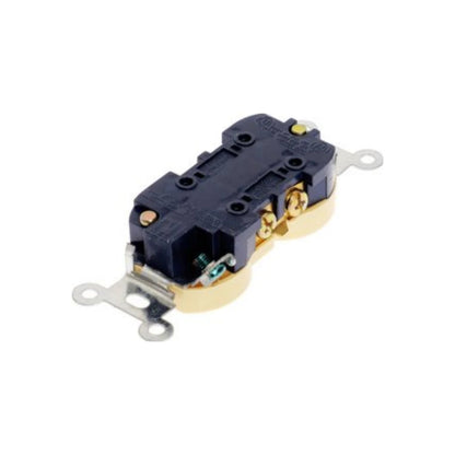 Contacto dúplex marfil eléctrico con terminales de tornillo, para instalaciones residenciales 15A 125V