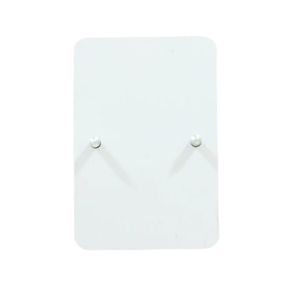 Panel de timbre blanco rectangular con dos pulsadores plateados, diseño minimalista moderno