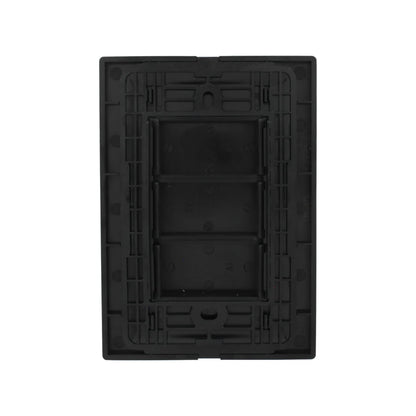 Placa ciega trasera negra de plástico para caja eléctrica, con estructura de montaje CRIS2015