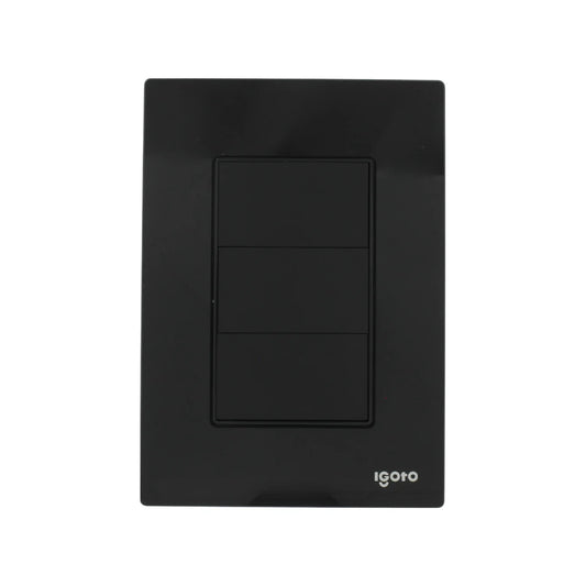 Placa ciega negra crystal Igoto CRIS2015