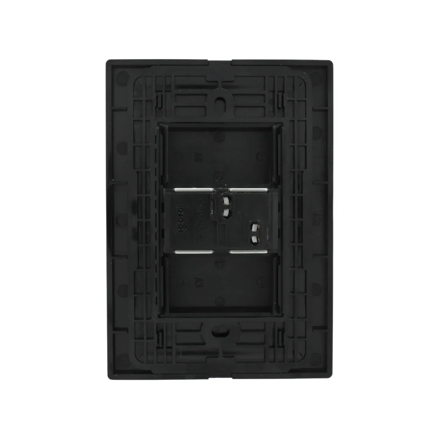 Placa trasera negra Igoto para mecanismo de botón de timbre, base de instalación eléctrica
