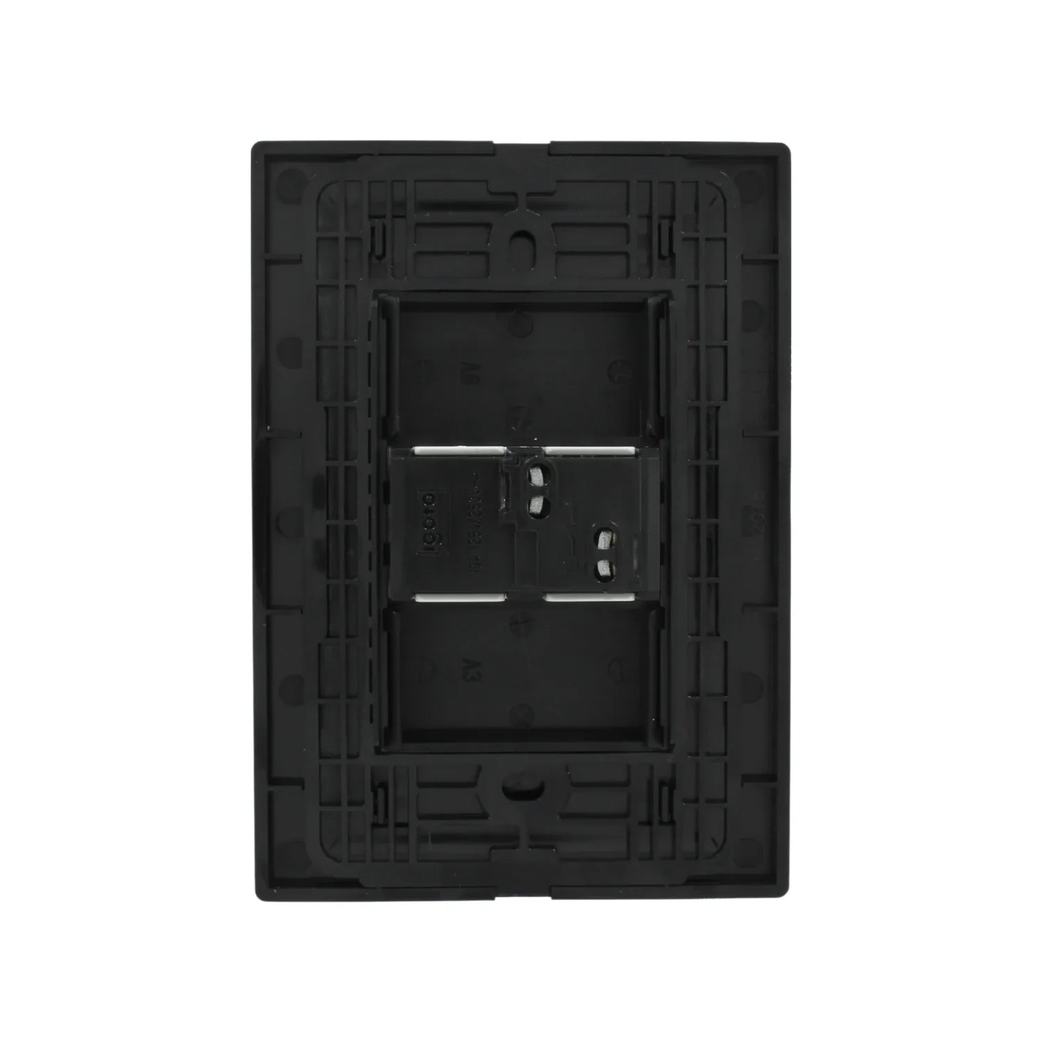 Placa trasera negra Igoto para mecanismo de botón de timbre, base de instalación eléctrica