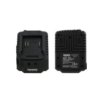 Cargador de batería Igoto BL PRO HI1005 negro para herramientas de 20V con indicadores LED