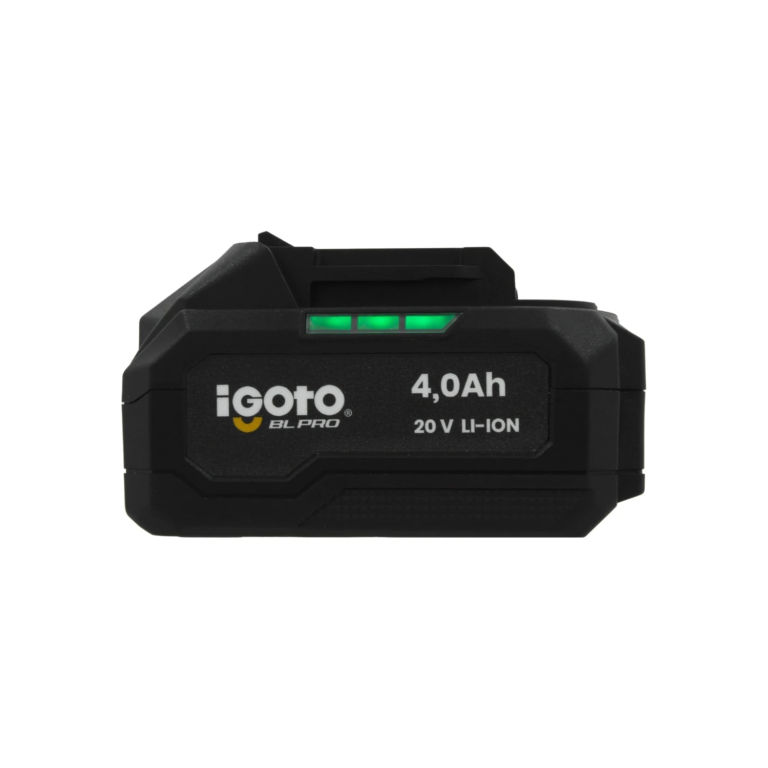 Batería de litio Igoto BL PRO 20V 4.0Ah negra con indicadores de carga LED