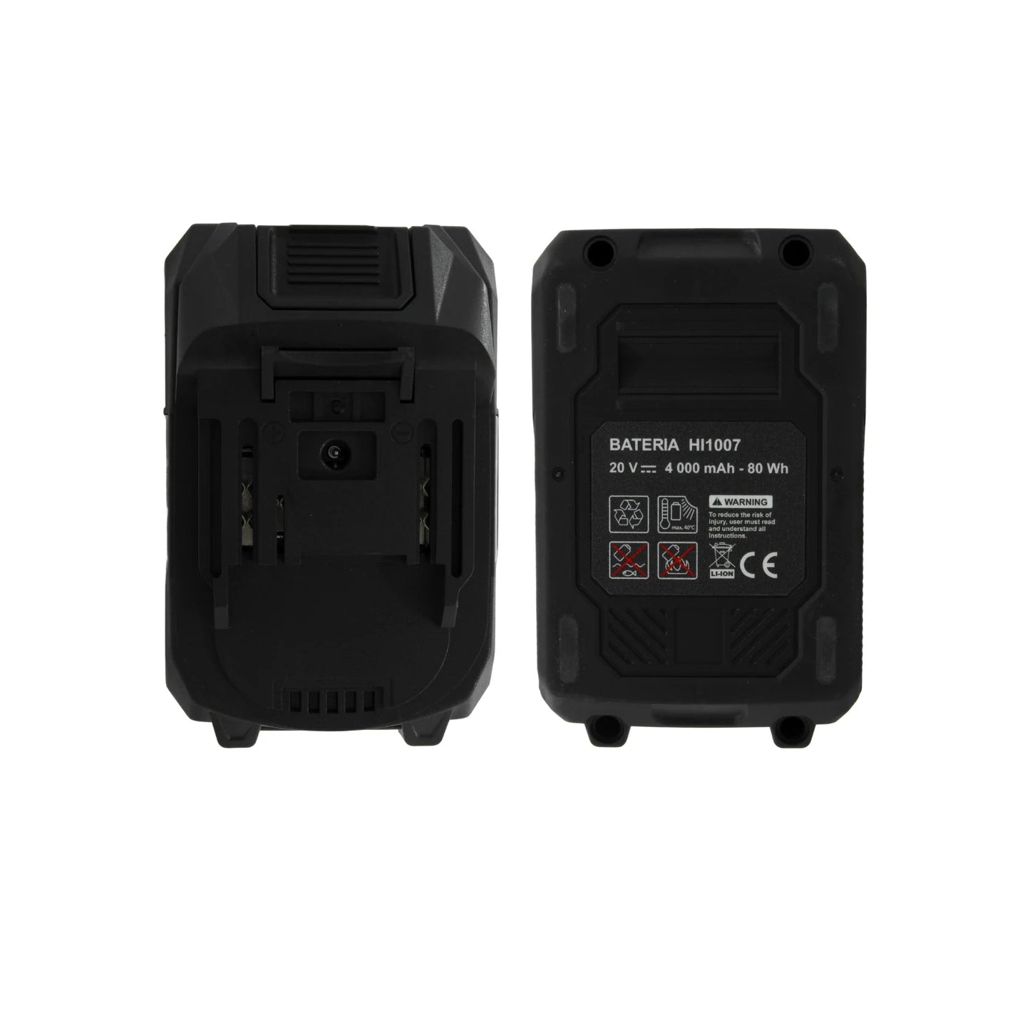 Batería de ion litio negra 20V 4000 mAh para herramienta eléctrica HI1007