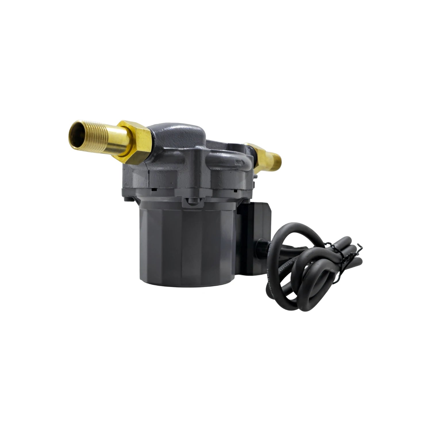 Bomba presurizadora de agua compacta 1/6 HP, gris oscuro, con conexiones de latón para hogar