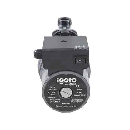 Presurizador de agua Igoto PAC15 1/6 HP negro y gris para uso agrícola, 25L/min