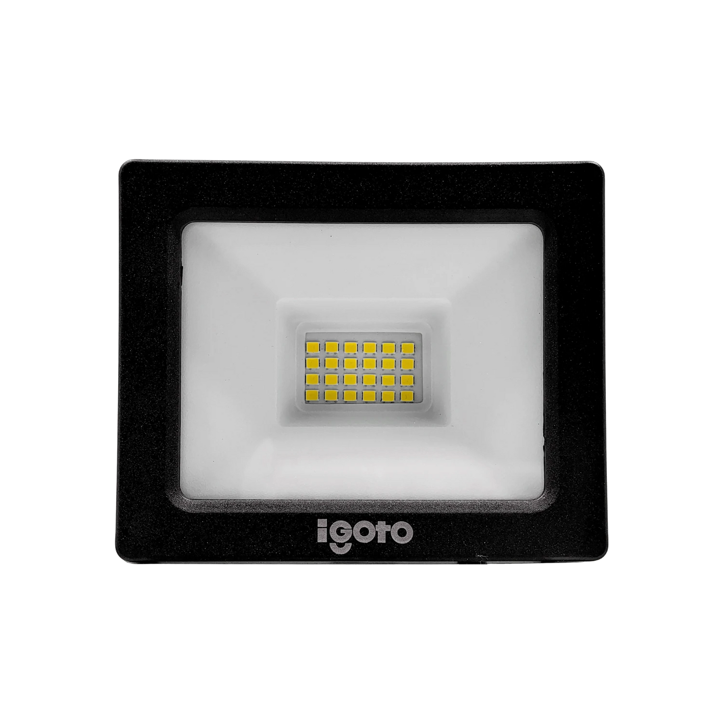 Reflector LED Igoto 20W negro para exteriores, luz potente