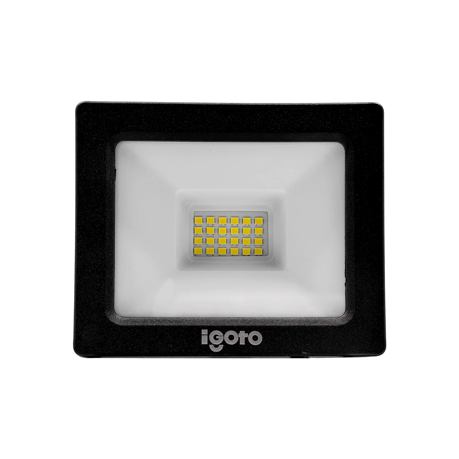 Reflector LED Igoto 20W negro para exteriores, luz potente