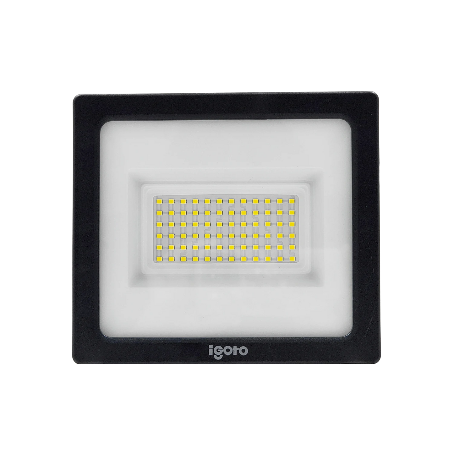 Reflector LED 50W Igoto negro para exterior, iluminación potente y eficiente