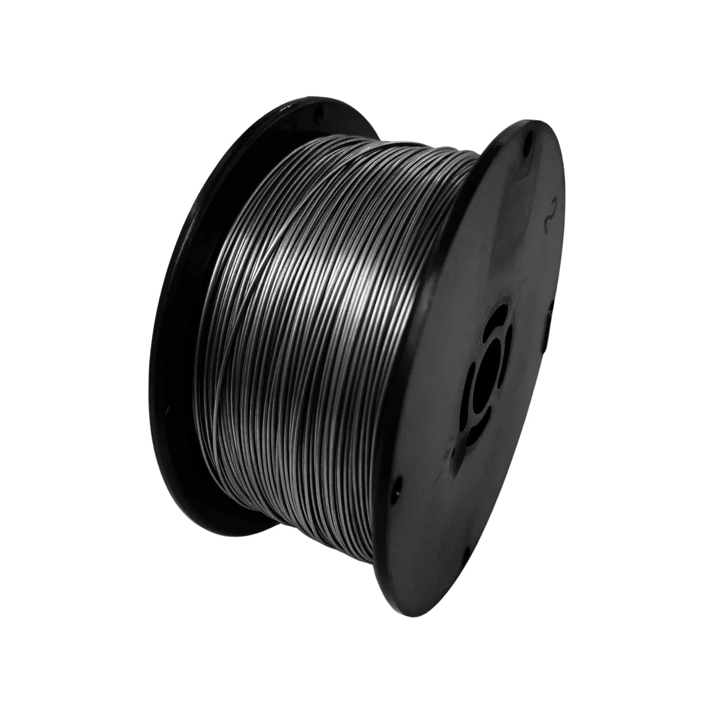 Bobina de microalambre para soldar sin gas, alambre metálico gris brillante en carrete negro