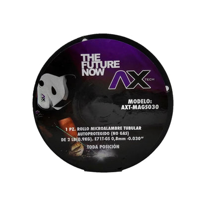 Microalambre tubular Axtech 0.030" (0.8mm) 0.9kg sin gas, rollo para soldadura autoprotegida