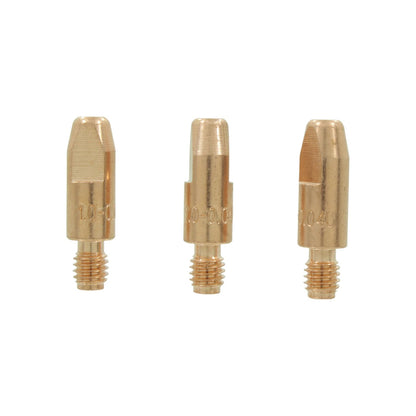 Puntas de contacto de latón 1.0 mm (0.040") para antorcha de soldadura MIG, juego de tres consumibles