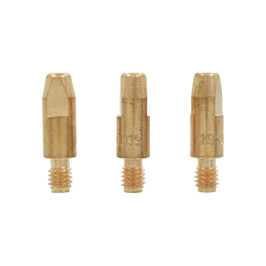 Puntas de contacto de latón para antorcha MIG 0.9mm (0.035") para soldadura, juego de repuesto.