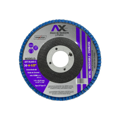 Disco 4 1/2" laminado grano 60 Axtech AXT-DLG60