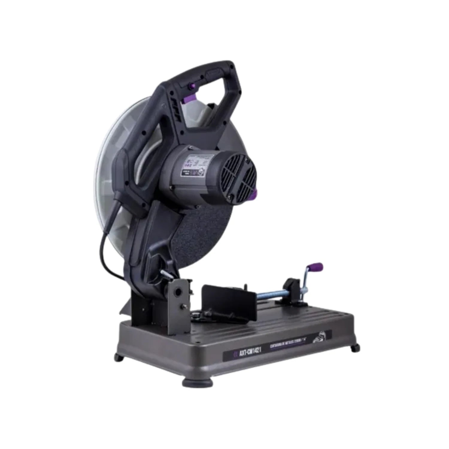 Cortadora de metal eléctrica Axtech 14 pulgadas 2200W gris, sierra tronzadora industrial para acero.