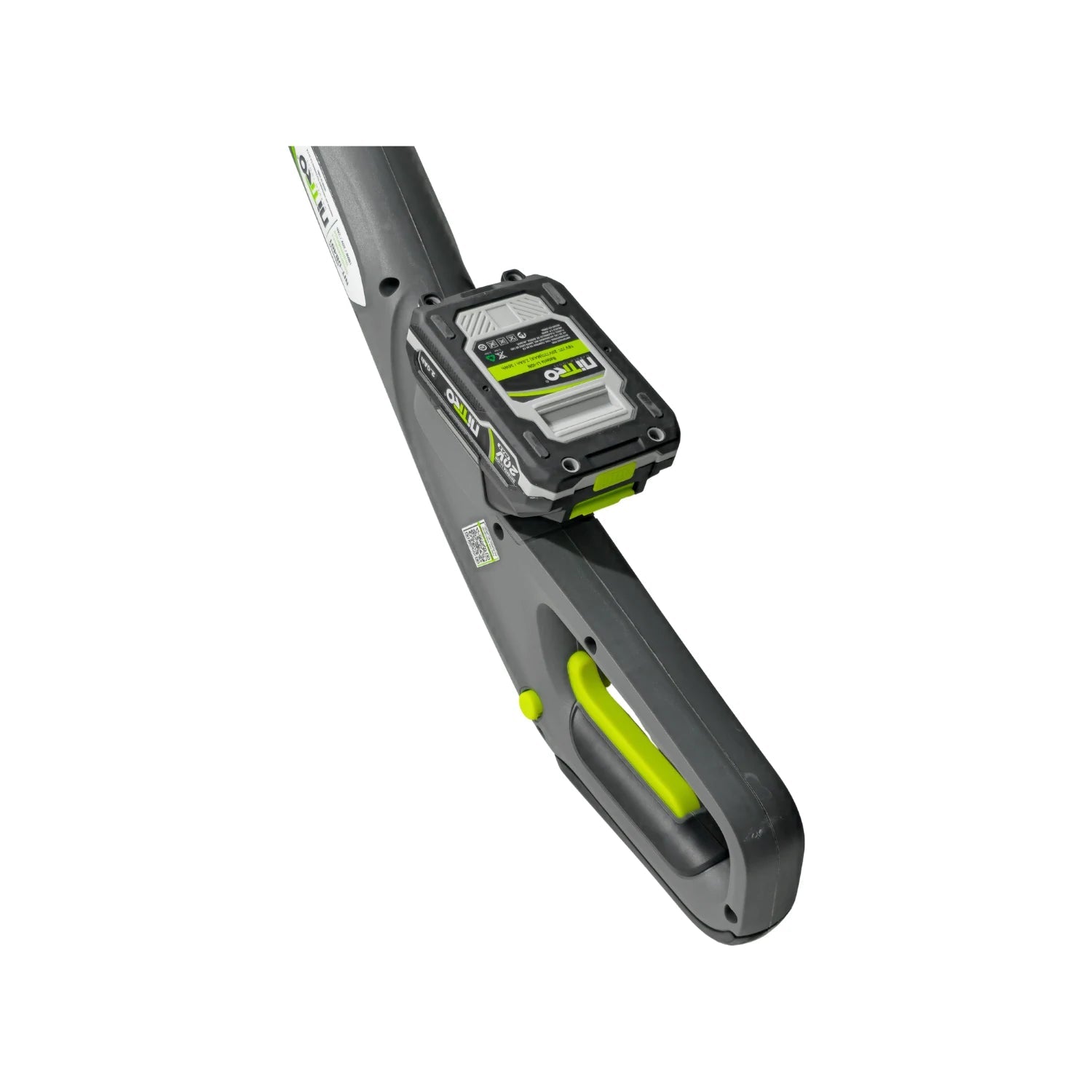 Mango ergonómico verde y batería litio Nitro 20V 3.0Ah de desbrozadora inalámbrica