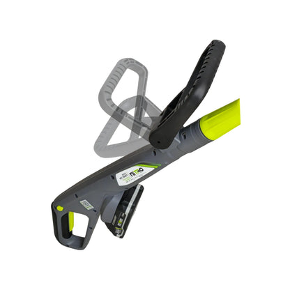 Desbrozadora inalámbrica Nitro NIT-DB401 gris/verde con mango auxiliar ajustable y batería de litio 2.0Ah