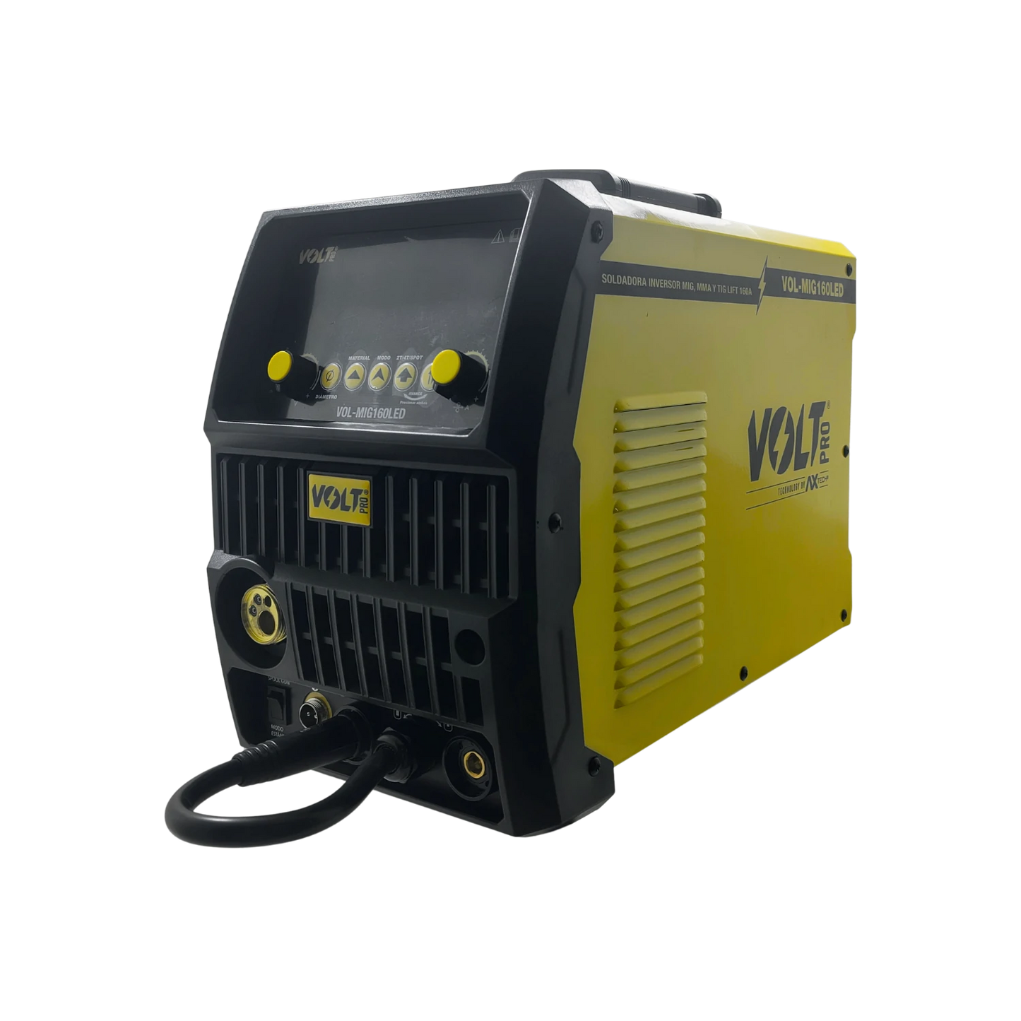 Soldadora inversora MIG MMA TIG Volt Pro MIG160LED amarilla 160A