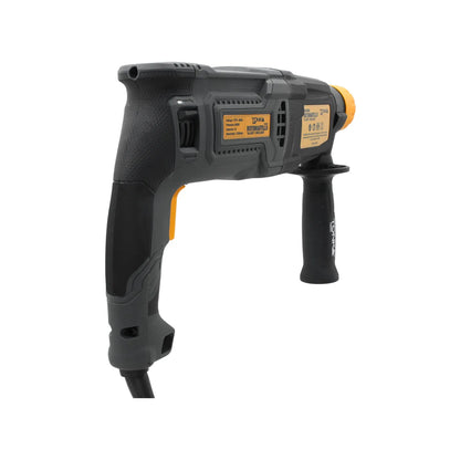 Rotomartillo Tonka 800W gris y amarillo con mango auxiliar para taladrado y cincelado profesional