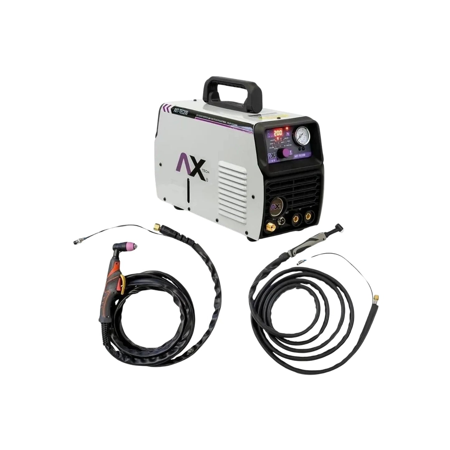 Soldadora inversora multiproceso Axtech TEC200 (TIG, electrodo, plasma) 200A con antorchas y cables