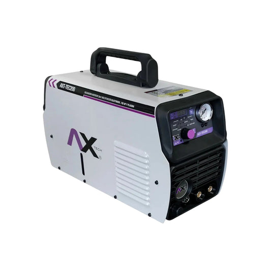 Máquina soldadora inversora Axtech AXT-TEC200 blanca multiproceso 200A TIG, electrodo y plasma
