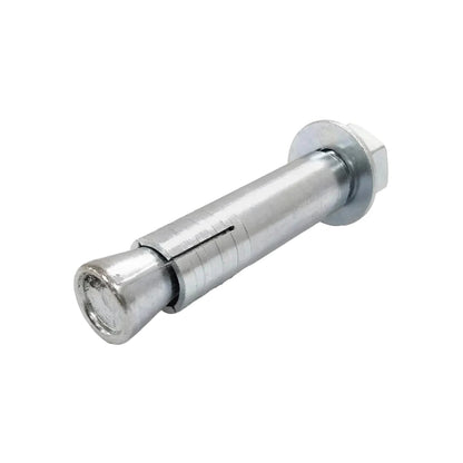 Taquete de expansión metálico galvanizado con tornillo hexagonal y arandela para concreto 3/8 x 3 pulgadas